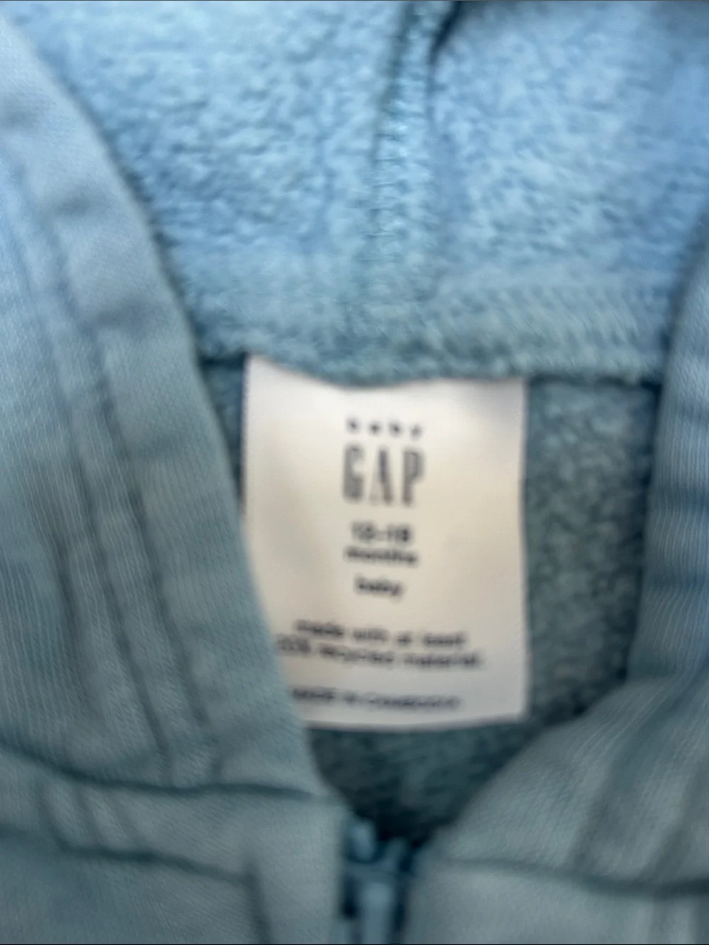 Baby/Toddler Blue Hooded Zip-Up Sweatshirt Gap